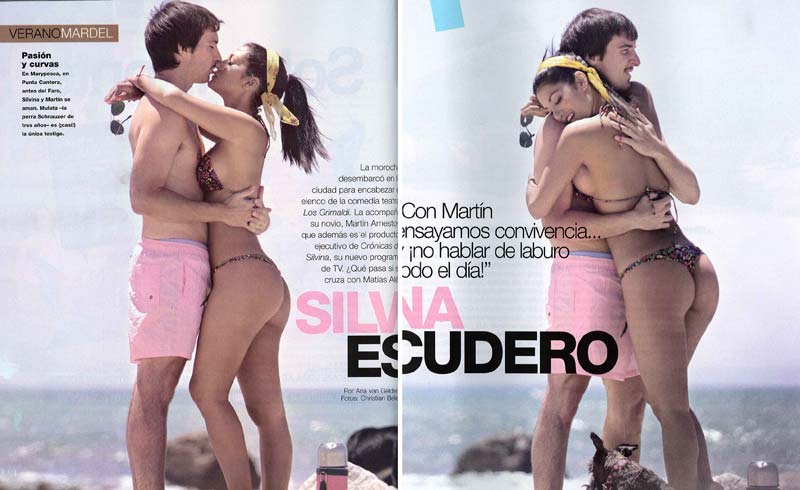Silvina Escudero y Martín Amestoy, fogosos en Mar del Plata. (Foto: Revista Gente)