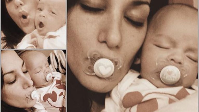 Silvina Escudero y una foto súper dulce con su sobrino (Fotos: Web y Twitter).