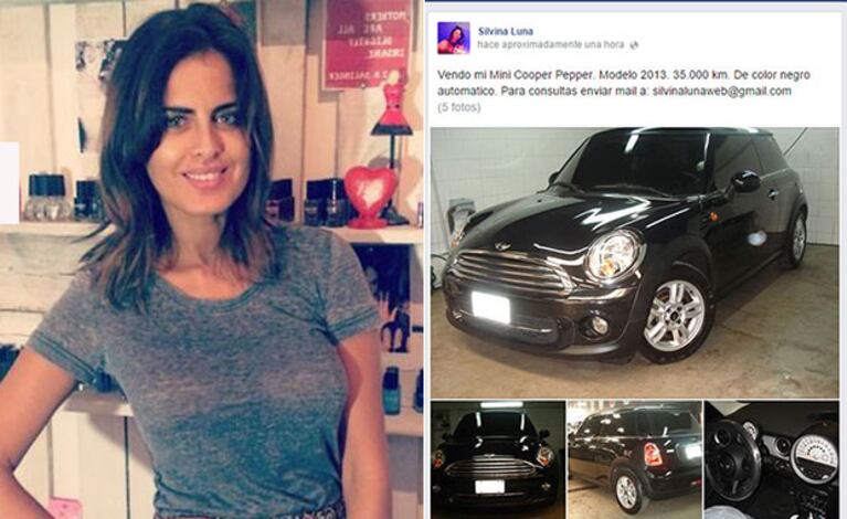 Silvina Luna quiso vender su Mini Cooper por redes sociales. (Foto: Facebook)