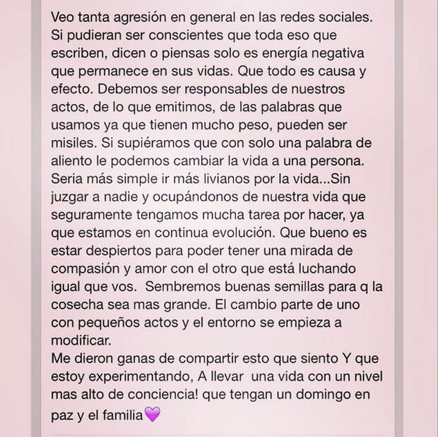 Silvina Luna reflexionó sobre el uso de las redes sociales (Foto: Instagram)