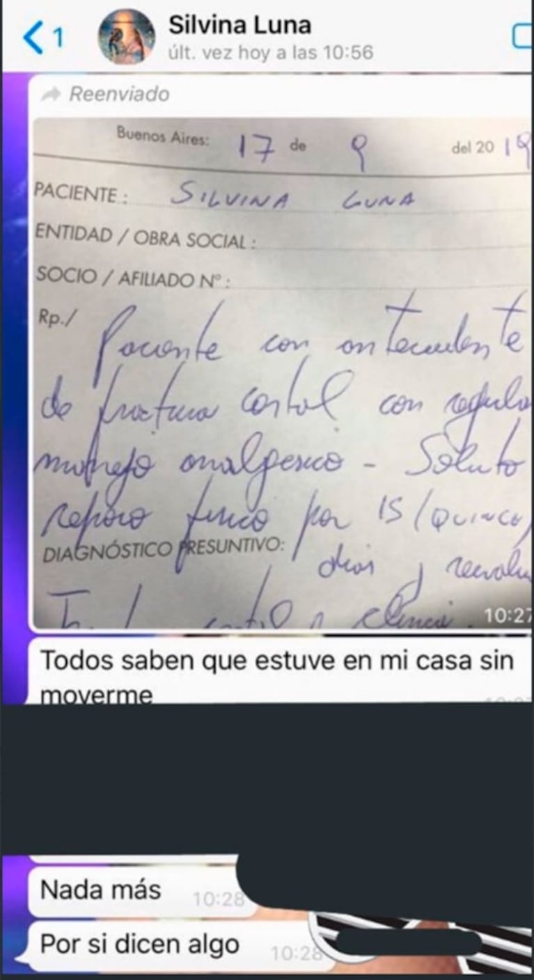 Silvina Luna se indignó con De Brito por mostrar un chat y él retrucó: "Cero códigos es hablar de una supuesta adicción del Polaco"