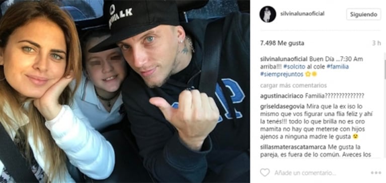 Silvina Luna y su primera foto junto a Sol, la hija mayor del Polaco: "Familia, siempre juntos"