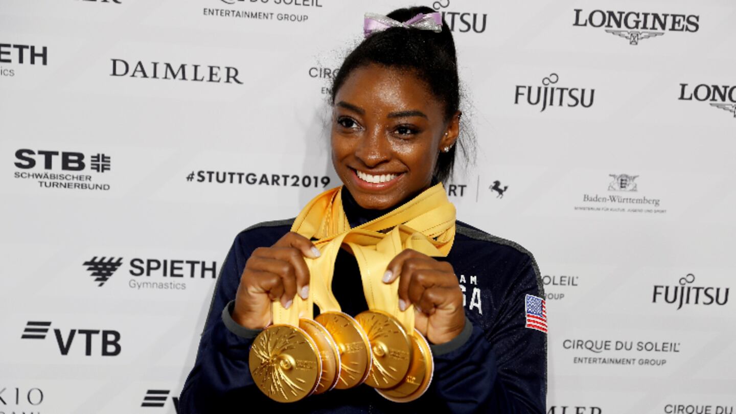 Simone BIles, la gimnasta estadounidense que retó a sus seguidores con un nuevo challenge. Foto: REUTER.