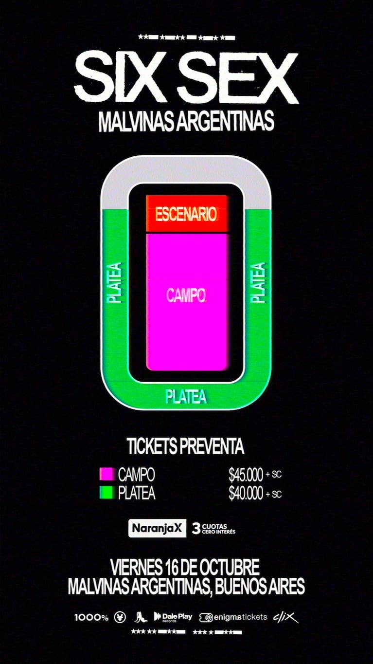 Six Sex presenta “ULTRA” en vivo: cuándo es el show en el Estadio Malvinas Argentinas y cómo comprar entradas