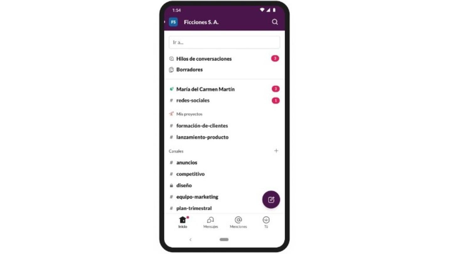 Slack insta a cambiar la contraseña en la app de Android tras un fallo en el almacenamiento de las credenciales. Foto: DPA.