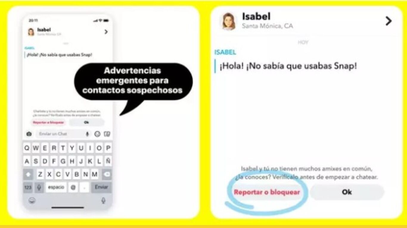 Snapchat advertirá a los menores sobre el riesgo de añadir contactos sospechosos