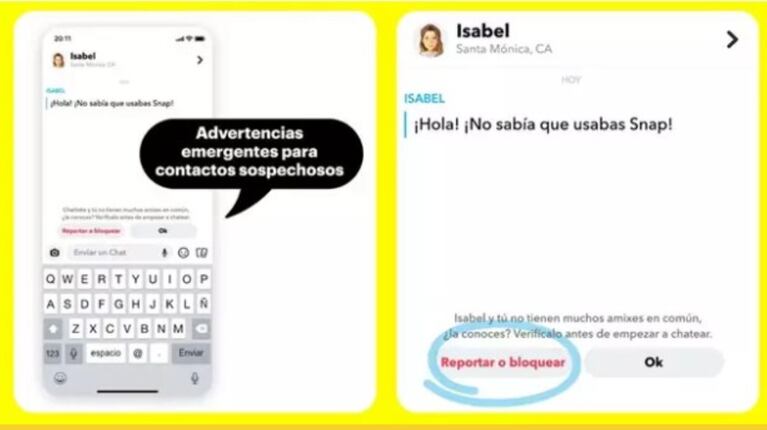 Snapchat advertirá a los menores sobre el riesgo de añadir contactos sospechosos