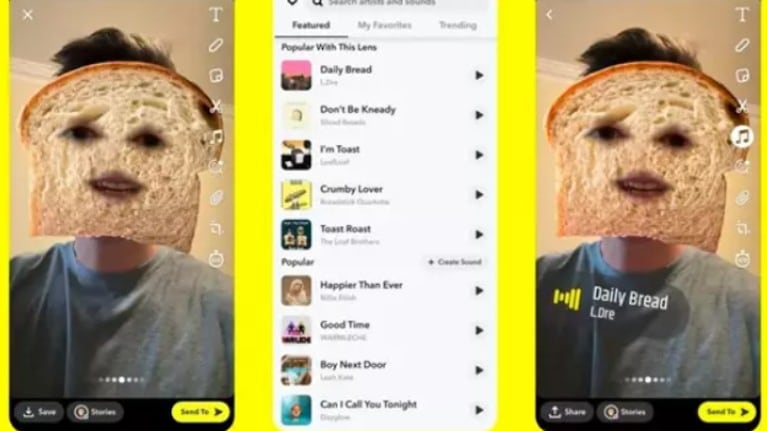 Snapchat introduce Recomendaciones de sonido para Lentes y sincronizaciones para el carrete