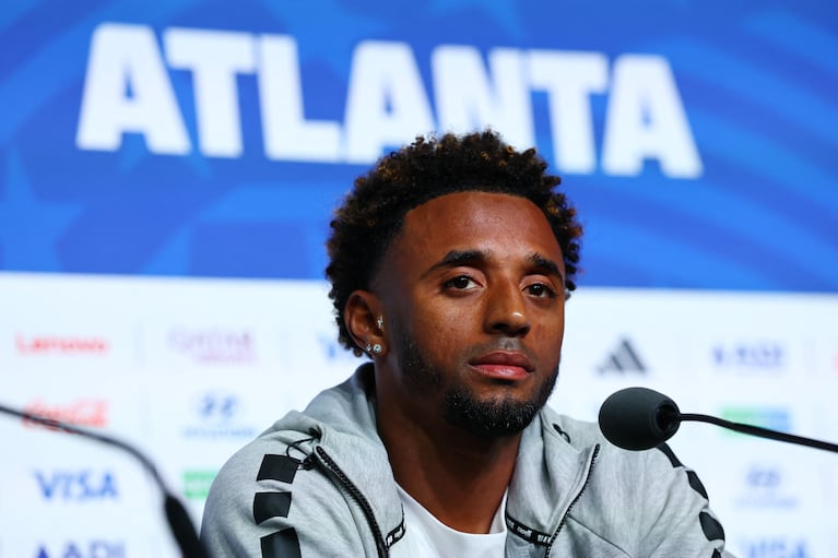 Soccer Football - FIFA World Cup 2026 - Cape Verde Press Conference - Atlanta Stadium, Atlanta, Georgia, U.S. - June 14, 2026 Cape Verde's Ryan Mendes during the press conference REUTERS/Bernadett Szabo