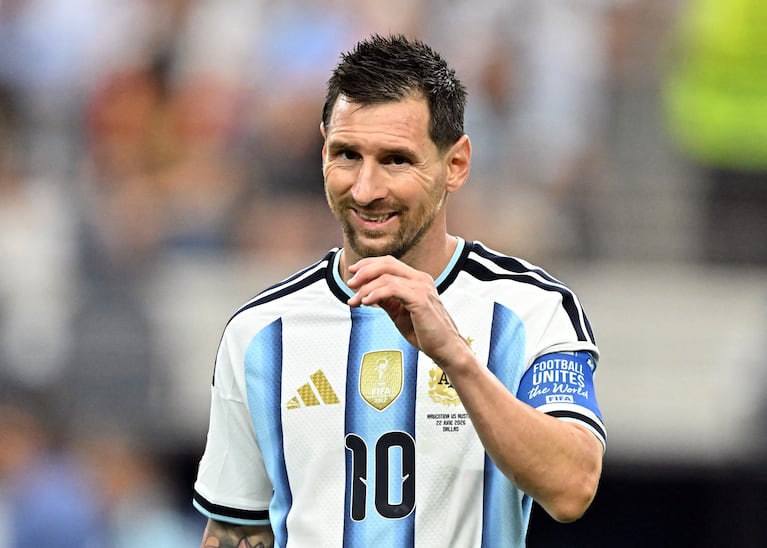Soccer Football - FIFA World Cup 2026 - Group J - Argentina v Austria - Dallas Stadium, Arlington, Texas, U.S. - June 22, 2026 Argentina's Lionel Messi reacts IMAGN IMAGES via Reuters/Maria Lysaker
