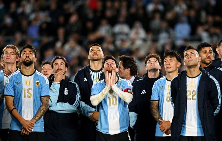 Soccer Football - International Friendly - Argentina v Benin - Estadio Monumental, Buenos Aires, Argentina - October 6, 2026 Argentina's Lionel Messi reacts following his final international match REUTERS/Rodrigo Valle     TPX IMAGES OF THE DAY