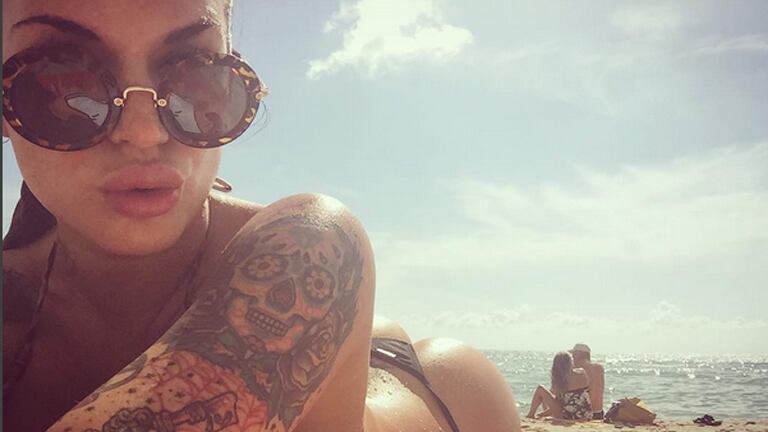Sofía Clerici, diosa total en la arena de Miami. Foto: @SofiaClerici e Instagram.com/sofiaclericiok