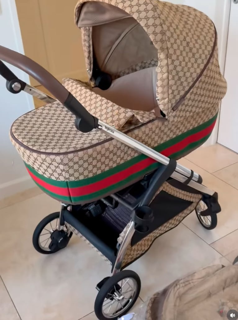 Sofía Clerici mostró el lujoso cochecito Gucci que le compró a su bebé (Instagram)