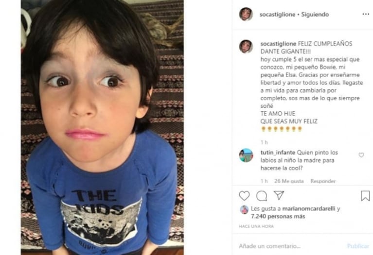 Sofía Gala arremetió contra las usuarias de Instagram que cuestionaron que su hijo se pinte los labios: "Sos una cuadrada"