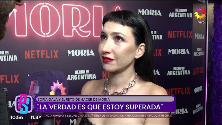 Sofía Gala habla de cómo fue interpretar a su madre, Moria Casán, en su serie biográfica (Foto: captura de eltrece).