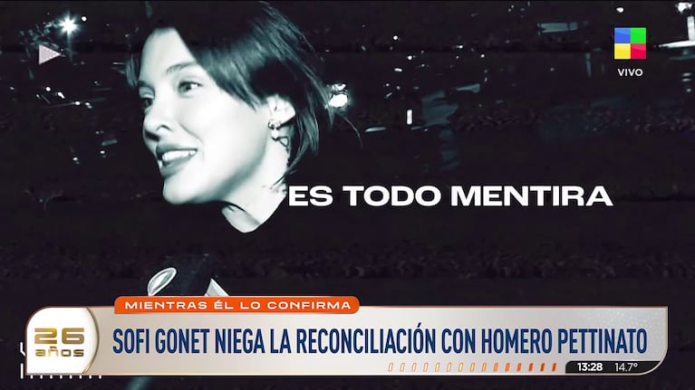 Sofía Gonet habló en Intrusos de los rumores de una vuelta con Homero Pettinato (Foto: captura de América).