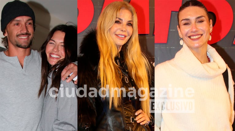 Sofía Jujuy Jiménez con su novio, Graciela Alfano y Paula Morales en el estreno de Stomp (Fotos: Movilpress).