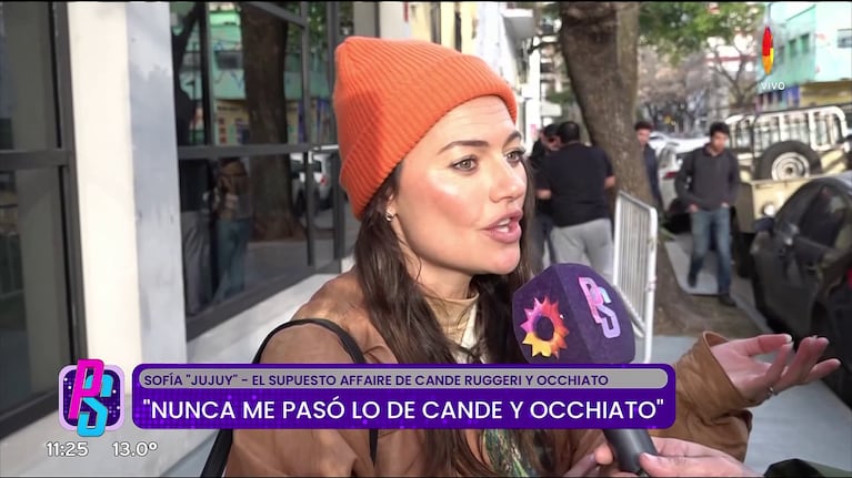 Sofía Jujuy Jiménez habló de la polémica de Cande Ruggeri, Nico Occhiato y Flor Vigna (Foto: captura de eltrece).