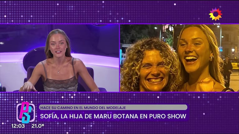 Sofía, la hija de Maru Botana en Puro Show (Foto: captura de eltrece).