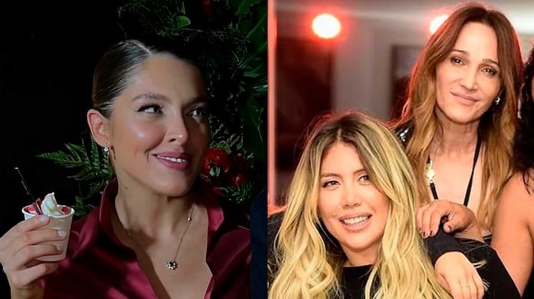 Sofía "La Reini" Gonet, Varo Lozano y Wanda Nara (Fotos: Instagram @wanda_nara y @sofiagonet y captura Telefe)