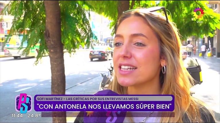 Sofía Martínez habló de Leo Messi y Antonela Roccuzzo (Foto: captura de eltrece).