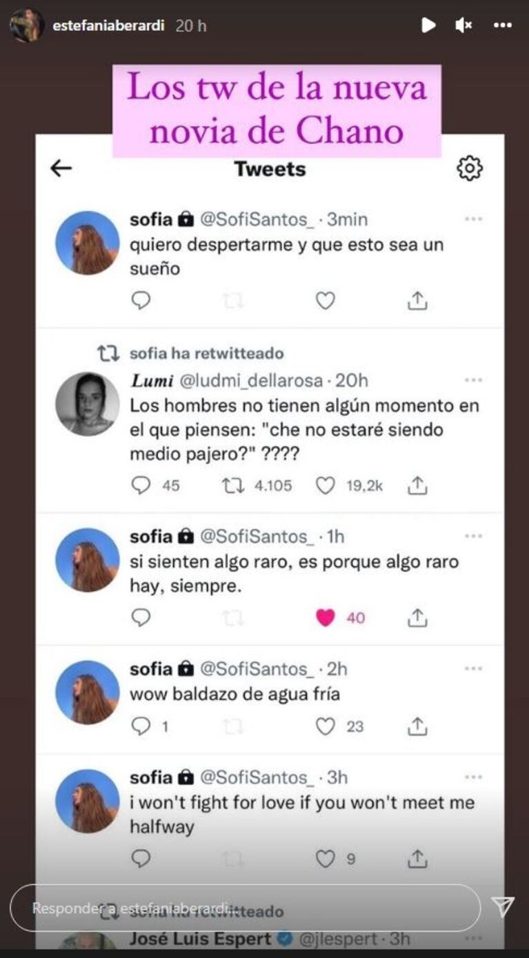 Sofía Santos, en medio de los rumores de separación de Chano: "Baldazo de agua fría, quiero despertarme y que esto sea un sueño"