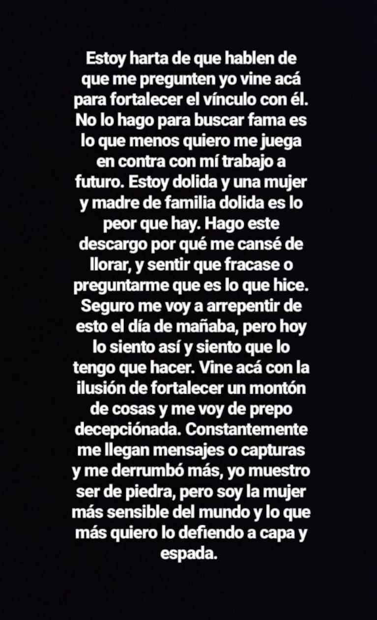 Sofía Sorrenti, furiosa con Rodrigo Noya tras su reconciliación fallida: "Estoy harta; voy a contar la verdad"