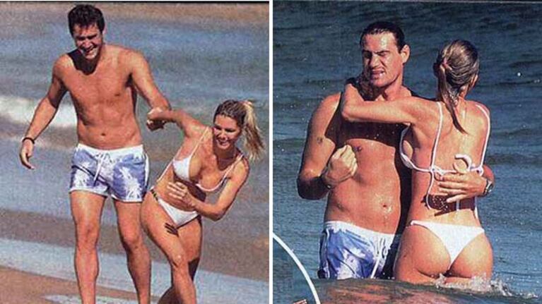 Sofía Zámolo juega al fútbol con su novio, Gastón Rosetto. (Foto: revista Paparazzi)