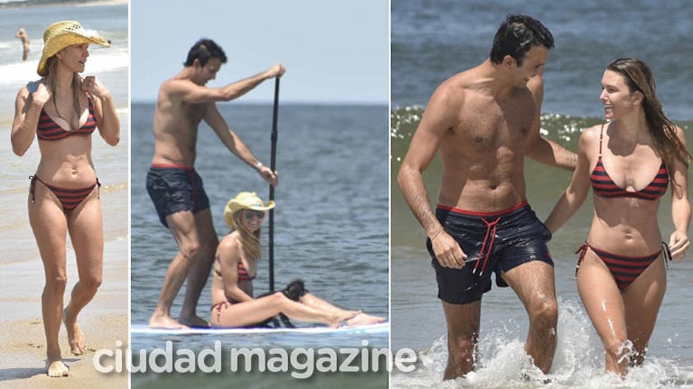 Sofía Zámolo y Joe Uriburu, enamoradísimos en Punta del Este. Foto: GM Press Punta.