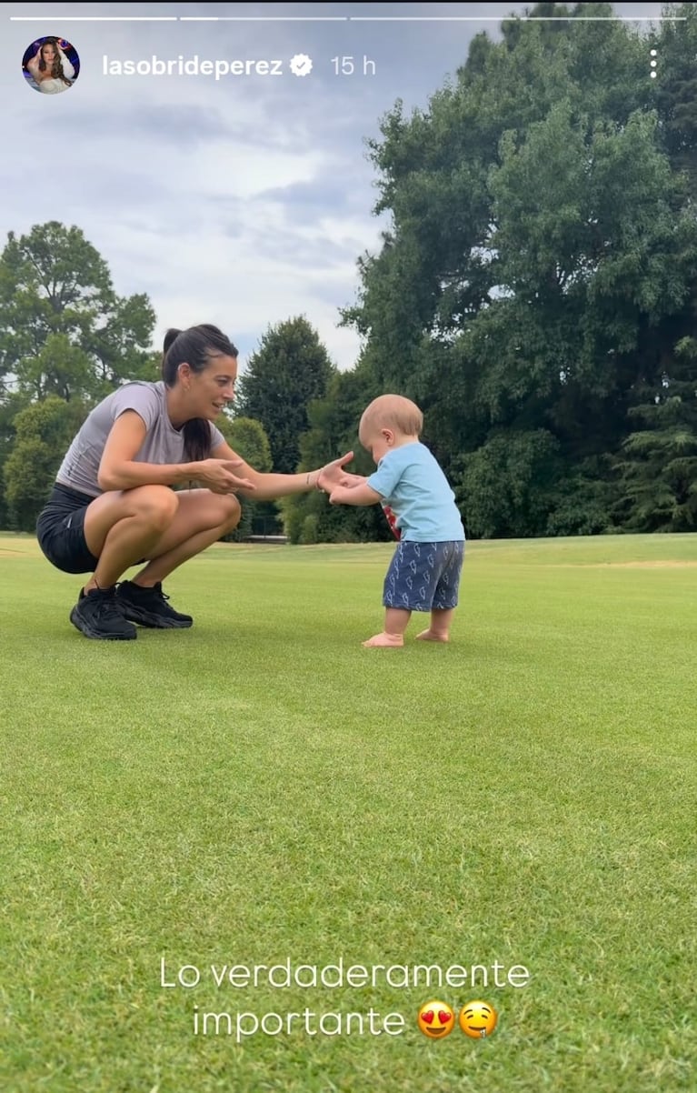 Sol Pérez acompañó a su hijo Marco en sus primeros pasos (Foto: Instagram/@lasobrideperez)