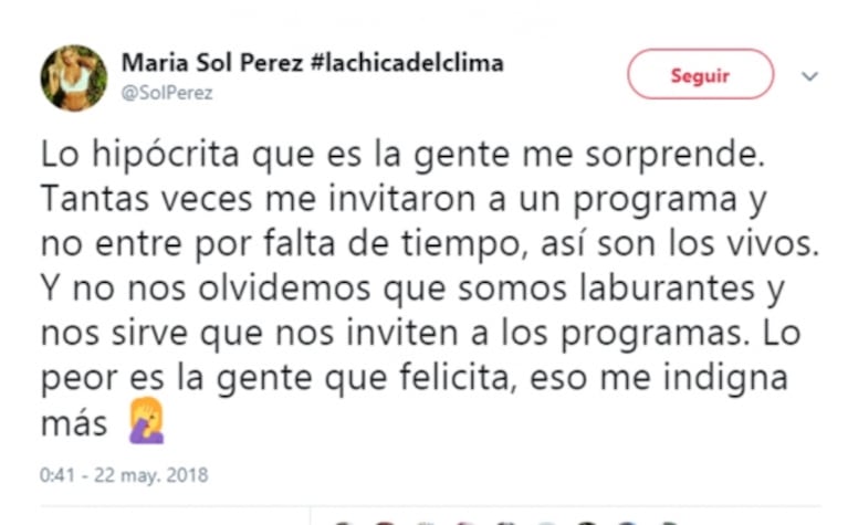 Sol Pérez bancó a Pampita en medio de la polémica con Jey Mammon: "Lo hipócrita que es la gente"