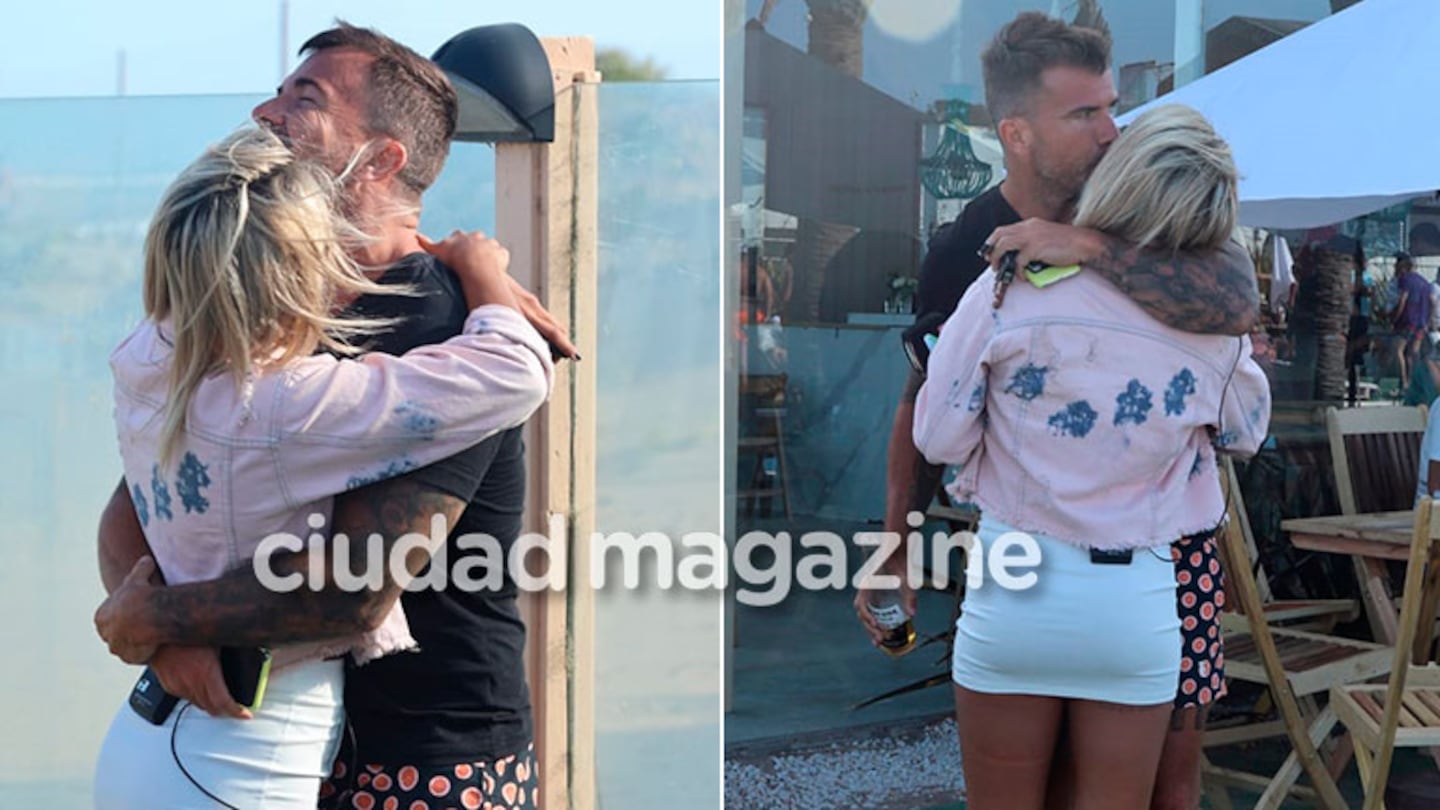 Sol Pérez, enamoradísima de Guido Mazzoni en las playas de Mar del Plata (Fotos: Sergio Lapietra)