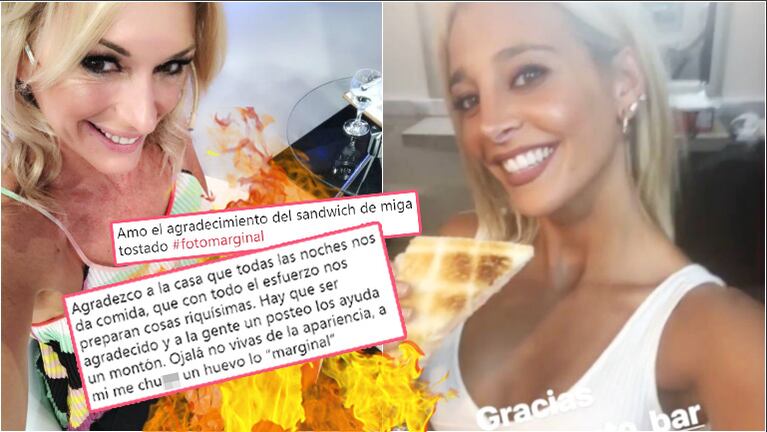 Sol Pérez, filosa con Yanina Latorre tras catalogar a su foto de "marginal" (Fotos: Twitter)