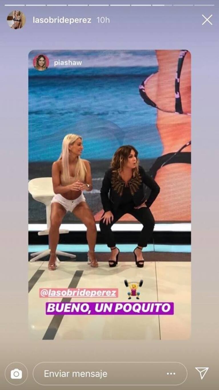 Sol Pérez le enseñó a Pía Shaw a hacer sentadillas: ¡exigentes ejercicios y muchas risas al aire!