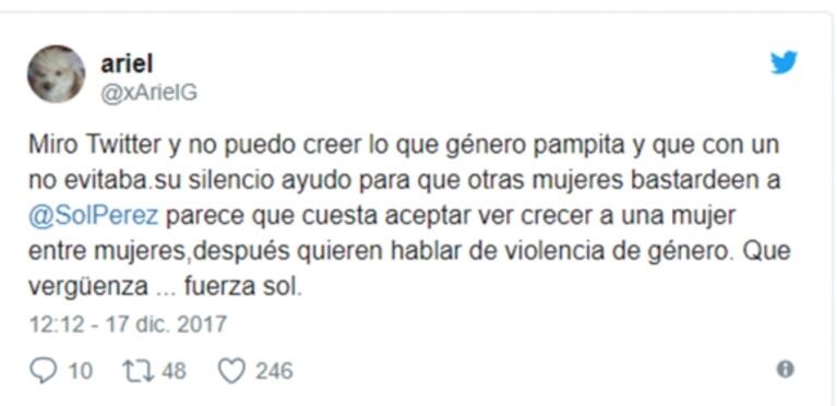 Sol Pérez, picante con Pampita tras los rumores que la vincularon con Pico Mónaco: "Si te preguntan si le encontraste mensajes míos, es tan fácil como decir 'no'" 