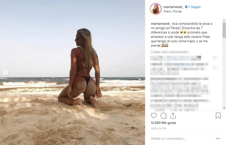 Sol Pérez salió al cruce de un picante comentario de Cathy Fulop, en un posteo de Mar Tarrés comparándose con la diosa del Bailando