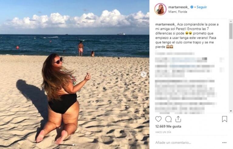 Sol Pérez salió al cruce de un picante comentario de Cathy Fulop, en un posteo de Mar Tarrés comparándose con la diosa del Bailando