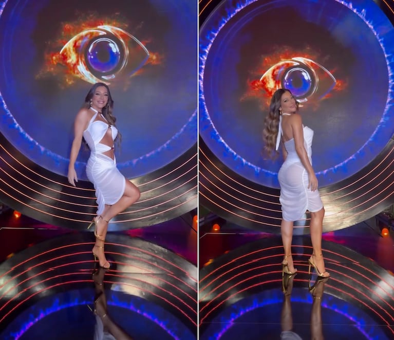 Sol Pérez sorprendió con un escotado naked dress con recortes (Foto: IG @lasobrideperez)