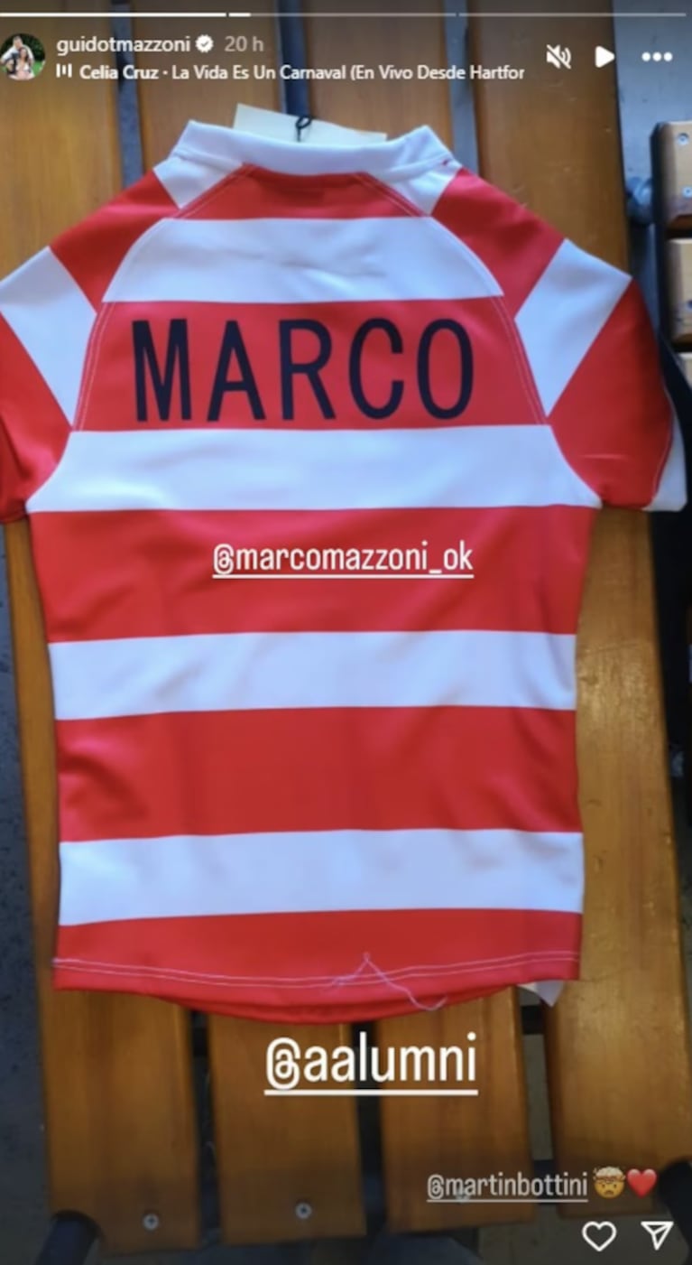 Sol Pérez y Guido Mazzoni mostraron el regalo que le hicieron a Marco. Foto: IG | guidomazzoni