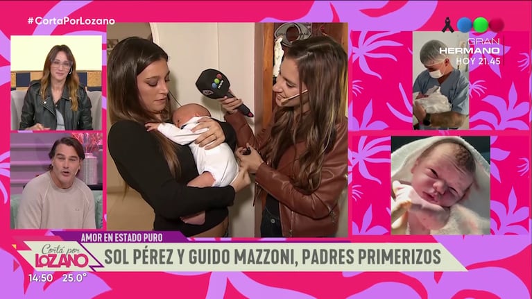 Sol Pérez y su hijo (Foto: captura de Telefé).