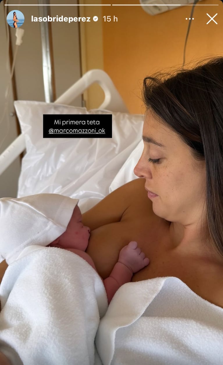 Sol Pérez y su hijo Marco (Foto: captura de Instagram/@lasobrideperez).