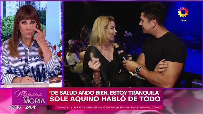 Soledad Aquino habló en el programa de Moria Casán (Foto: captura de eltrece).