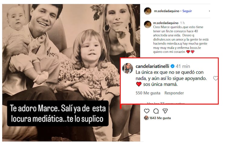 Soledad Aquino le hizo un contundente pedido a Marcelo Tinelli y Cande reaccionó picante