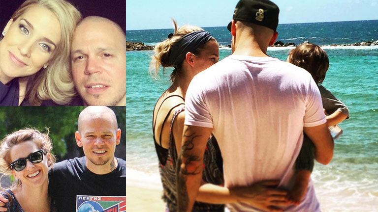 Soledad Fandiño, René Pérez y su hijito Milo en Puerto Rico (Fotos: Instagram). 