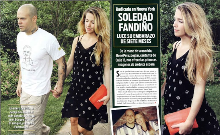 Soledad Fandiño y René Pérez. (Foto: revista ¡Hola! Argentina)