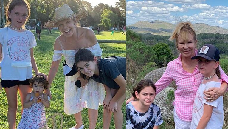 Soledad se mostró muy feliz en Tandil junto a su familia.