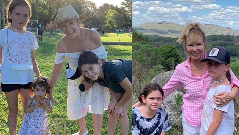 Soledad se mostró muy feliz en Tandil junto a su familia.