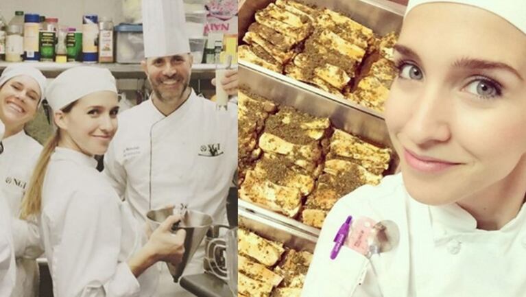 Soledad se recibió de chef en Nueva York.