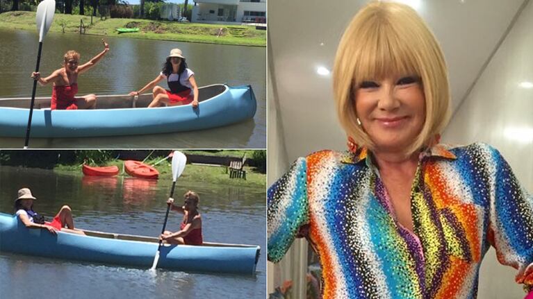 Soledad Silveyra y sus desopilantes fotos en una canoa (Foto: Twitter)