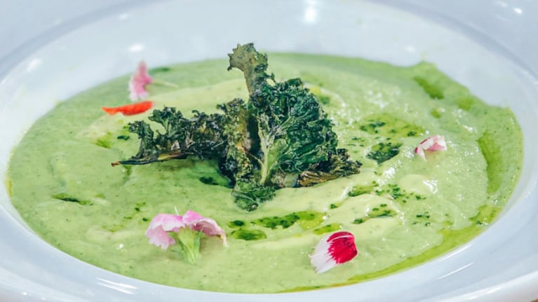 sopa, espinaca